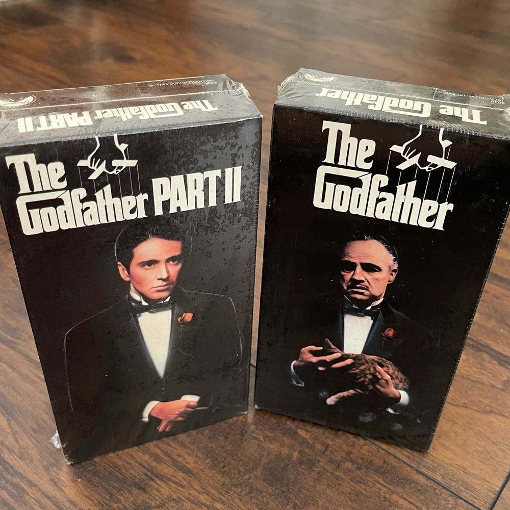 The Godfather Part 1 and part 2 VHS 1990